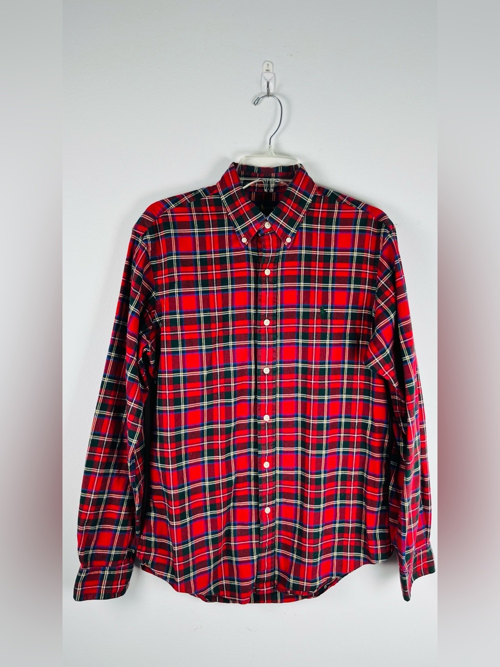 Ralph Lauren Men’s Size M Red Plaid Button-Down Shirt
